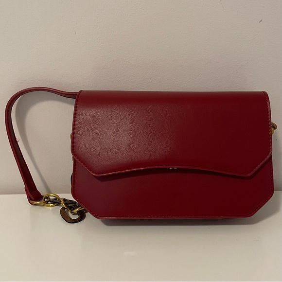 Miztique Faux Leather Red Shoulder Bag - Picture 2 of 16